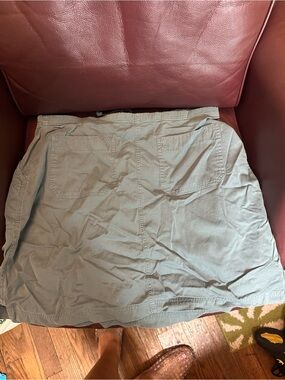 J. Jill Olive Mini Skirt with Back Patch Pockets